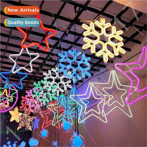led pentagram decorative lights set project lighting hanging