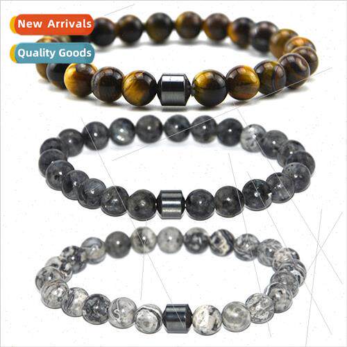 New Black Stone Tiger Eye Black Glter Whe Pine Map Stone Bra
