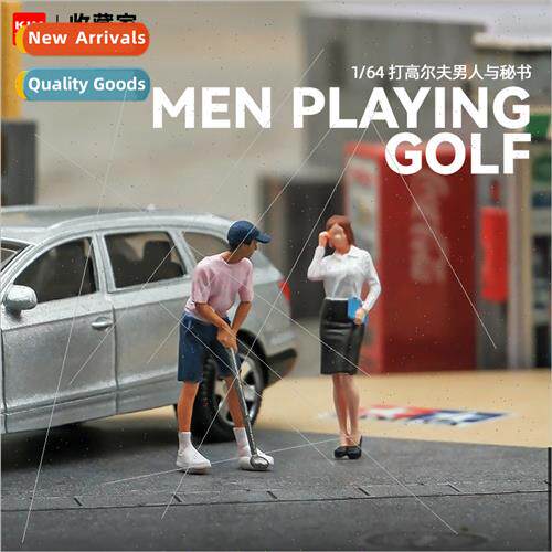 Mini golfing men 1/64 miniature mannequin model scene macro