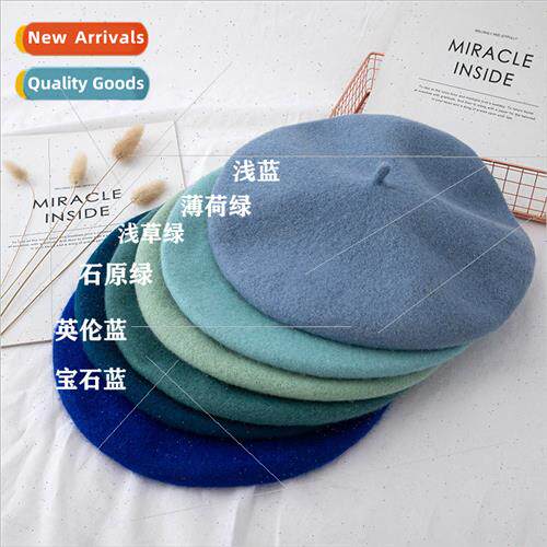 Ishihara Rimi hat retro Brish wool beret thickened Japanese