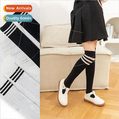 Fashion versatile calf socks black whe college Japan student
