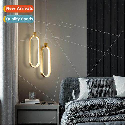 Copper bedroom bedside chandelier Scandinavian post-modern m