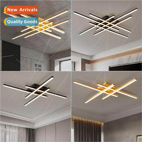 -modern minimalist line ceiling lamp LED all copper light lu