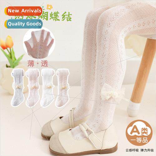 Girls socks summer childrens pantyhose thin mesh anti-mosquo