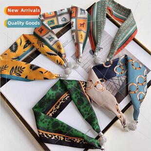 scarf neck magnetic clasp necklace Korea female small