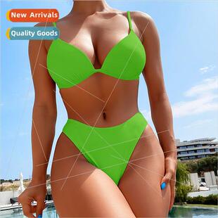 Bikini Solid Spl New Swim Womens Sexy Halter September Color
