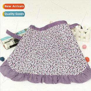 half apron adult Floral Korea female kchen waist lace