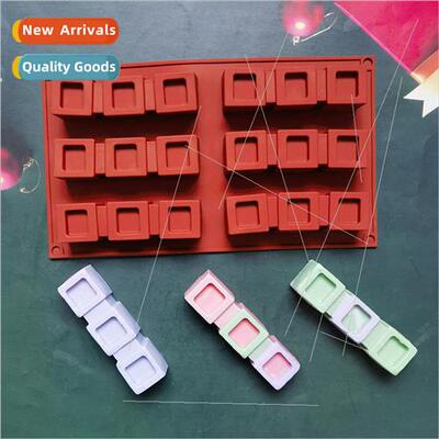 6 in 3 concave squares 204 chocolate biscu mold cake mold ic