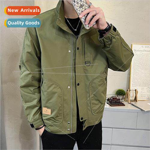 2023 Spring Autumn new loose jacket men workwear blouse nd s