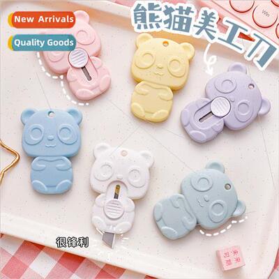 Creative cartoon panda art knife cute mini paper cutter stud