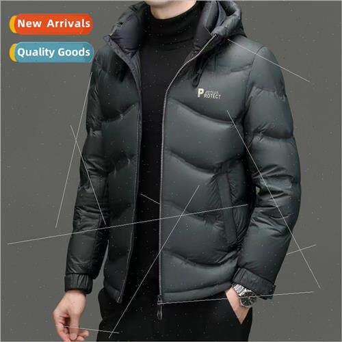 down jacket men short 2023 winter new light warm hooded wint