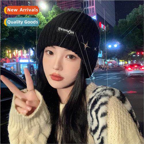 Korea  fall winter letters hat female fashion wool cap warm