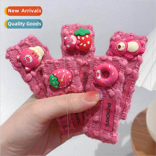 lamb wool strawberry bear worship clip bangs clip side clip