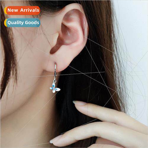 Phantom Blue Butterfly Earrings Clasp 2023 Exquise Drip Glaz