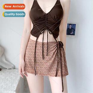 womens spl hanging 2024 neck bikini new backless Swimsu full