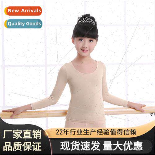 Childrens warm dance underwear shirt girls spring and autumn