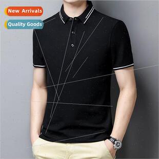 sleeved shirt Summer polo short lapel busine men