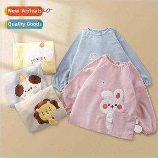 smock waffle jacket long winter sleeved and Childrens fall