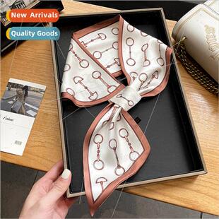 lazy new female scarf silk cross fall spring Korean 2022
