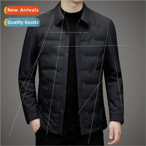 down jacket male middle-aged elderly winter men light short