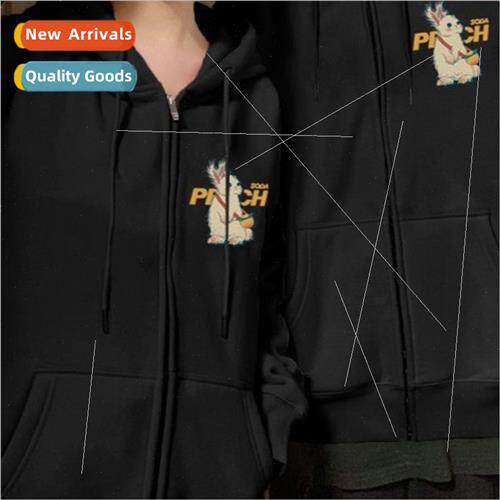New long-sleeved cardigan top loose thin wild cartoon rabb h