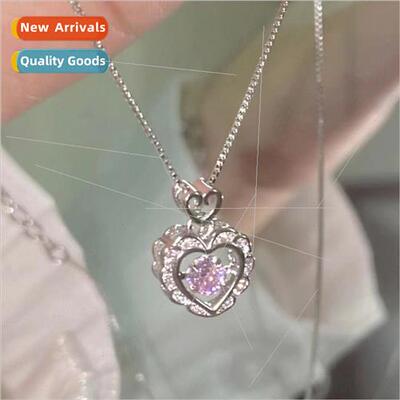 Ins tide Korea sweet cute hundred matching pink diamond love