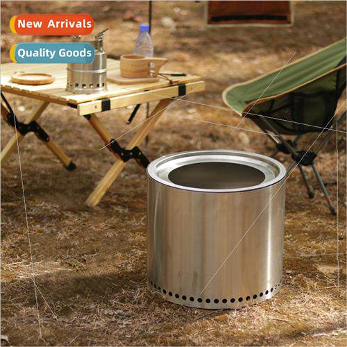 Large Stainless Steel Round Firewood StoveCamping Campfire S