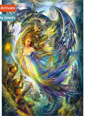 New hand-applied full diamond living room art characters dec