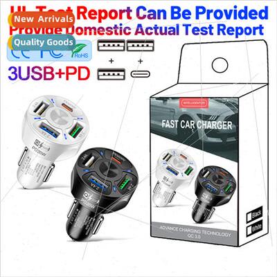 32W PD20W+3USB fast charging Type-c car charger car charger