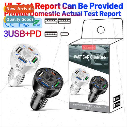32W PD20W+3USB fast charging Type-c car charger car charger