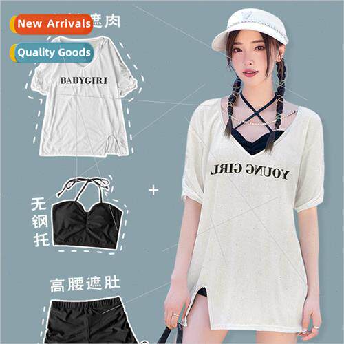 Sports wind swimsu female spl bikini three-piece student con