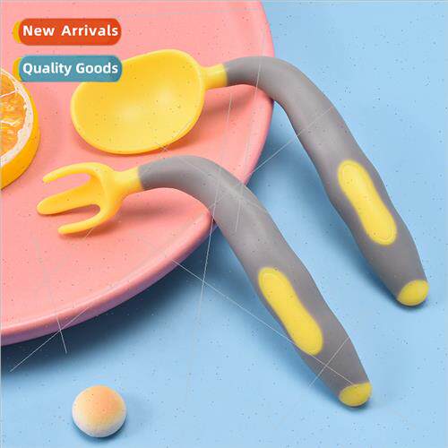 Children twisted spoon and k set baby spoon baby learning to