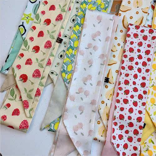 Fru Printing Decoration Long Scarf Hair Ribbon Ponytail Hair
