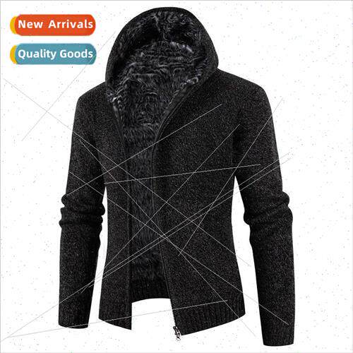 2021 Autumn winter new men padded thickened zipper kn cardig