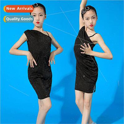 Dancewear children Latin dance costumes girls strapless dres
