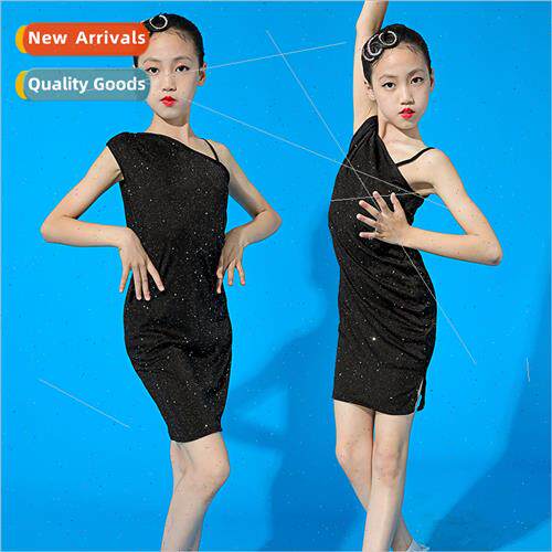 Dancewear children Latin dance costumes girls strapless dres
