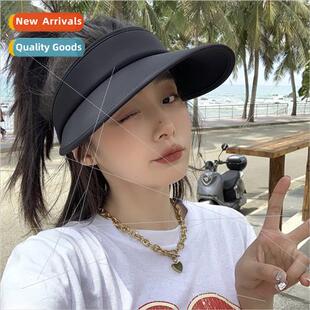 sun hat solid top col female sunscreen fashion Hollow summer