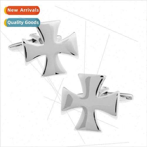 lver cross shape men business cufflinks wedding jewelry gift