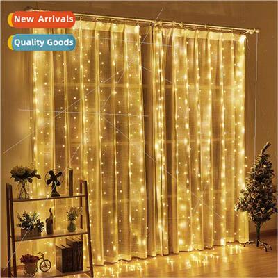 New 3*3 meters LED copper wire lights curtain lights USB eig