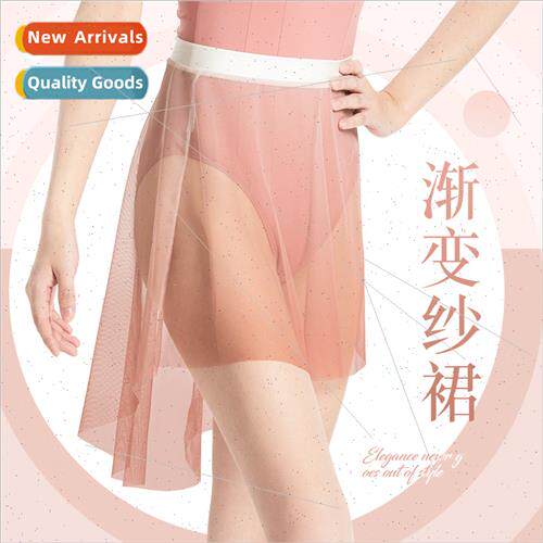 New adult dance skirt female gradient irregular skirt elasti