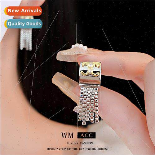zirconia letter tassel earrings fashion earrings metal work
