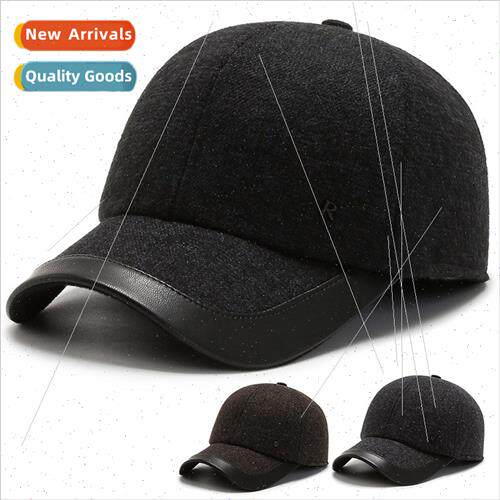Men hat winter middle-aged elderly ear protection baseball c