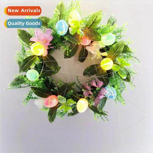 2023 new Christmas wreath colorful luminous egg wreath Chris