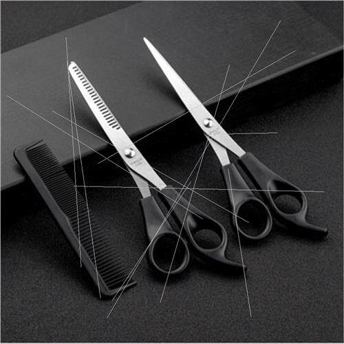 Barber scissors to cut hair fast flat scissors thinning dent