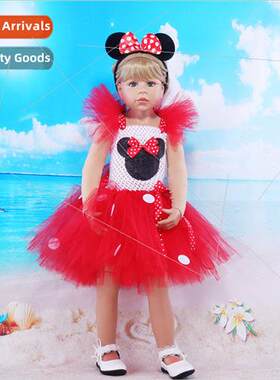 New girls polka dot dress children princess dress baby birth