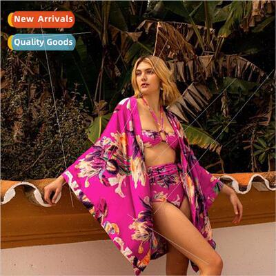 Two-Point Bikini 2023 Europe New Spl Bikini Printed Strappy
