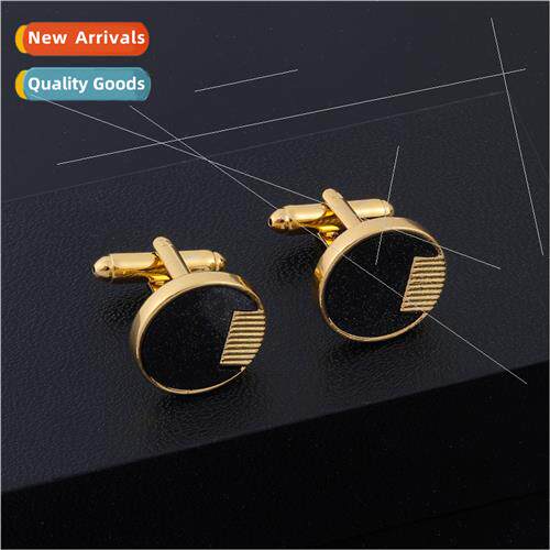 New product cufflinks round black cufflinks French shirt cuf