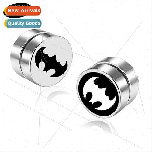 Non-allergenic titanium steel bat magnet earrings fashion du