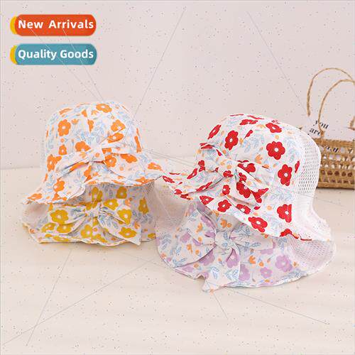 Spring summer  children sun hat pot hat small flowers cute g