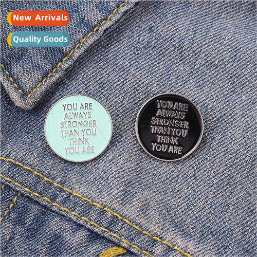 Fresh mple Round Inspirational Phrase You Are Stronger Than